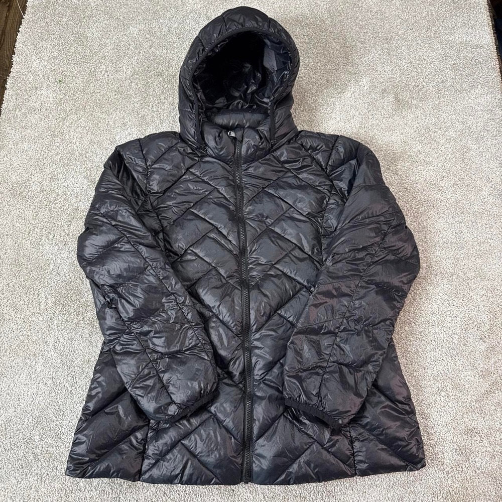 London Fog Women's Large Puffer Jacket Full Zip Quilted Winter Coat